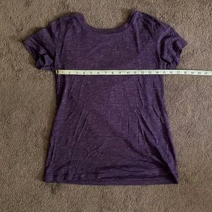 Purple short sleeve shirt